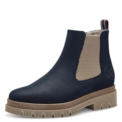 Abbildung von s.Oliver Damen Chelsea Boots mit Reißverschluss Elegant, Blau (Navy), 37 EU