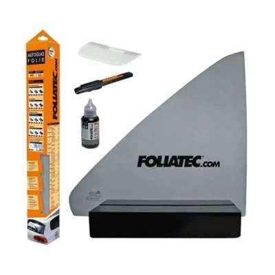 Abbildung von FOLIATEC Scheibentönungsfolie Tönungsfolie für Autoscheiben, BLACKNIGHT Reflex Light, 76 x 300 cm, mit ABG, 65% Verdunkelung