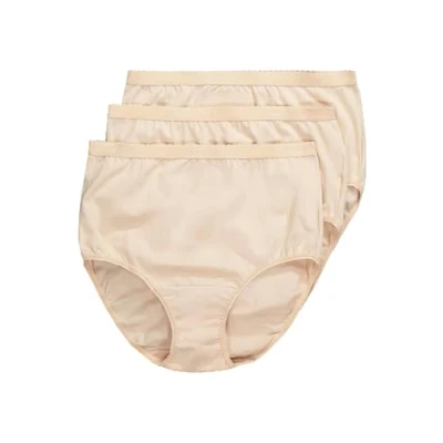 Abbildung von Ulla Popken Damen Slips, 3er Pack Slip, Perlweiß, 66