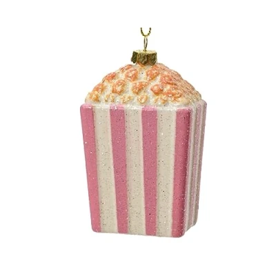 Abbildung von Kaemingk Christbaumschmuck Kunststoff 9cm Popcorn Weihnachtskugeln rot