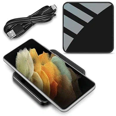 Abbildung von Kabelloses Ladegerät 15W Qi Wireless Charger kompatibel für Samsung Galaxy S24 Ultra Plus FE Drahtlose Induktive Universal Schnellladestation