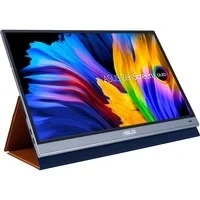 Abbildung von ASUS ZenScreen OLED MQ16AHE 15,6 Zoll tragbarer USB Monitor 100% DCI P3, Full HD 1920x1080, 16:9, 1ms, HDR 10 720g leicht, Typ C USB, Mini HDMI, Autorotation, 360 Grad Stand, Sockel, glänzend