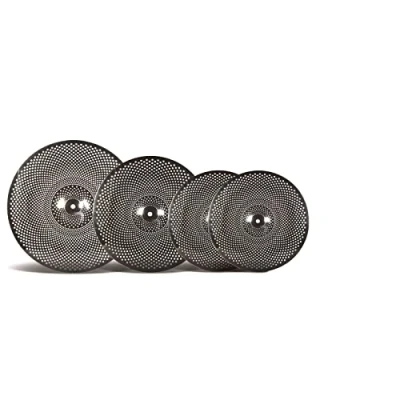 Abbildung von Fame Noiselezz Cymbal Set, 14&quot; Hi Hat, 16&quot; Crash, 20&quot; Ride, Messing Übungsbecken für Schlagzeuger, 80% Lautstärkereduzierung, Ideal Wohnung und Proberaum, Ausgewogener Klang&quot;