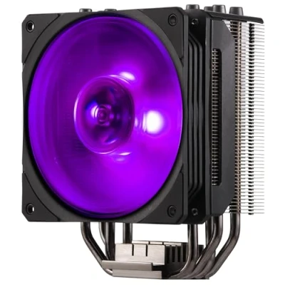 Abbildung von Cooler Master Hyper 212 RGB Black Edition CPU Kühler mit LGA1700 Halterung, 4 Direktkontakt Heatpipes Lamellen, SF120R Lüfter, Prozessorlüfter optionaler Push Pull Lüfterkonfiguration