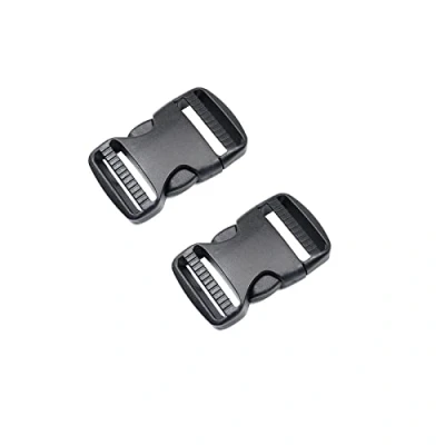 Abbildung von Schnellverschluss Schnallen, 2 Stück, 32 mm, doppelt verstellbare Kunststoff Schnallenclips für Rucksackgurte