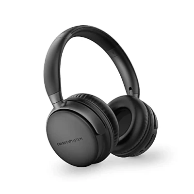 Abbildung von Energy Sistem Power Radio Bluetooth Kopfhörer (FM Radio, 45 Stunden Akku, MicroSD MP3 Player, Deep Bass, Ohrpolster aus Proteinleder und elastischem Viscoschaum), Schwarz