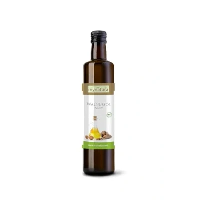 Abbildung von Mynatura Bio Walnussöl 250ml I Walnuss Kaltgepresst Naturprodukt Essentielle Fettsäuren Vegan Speiseöl Hautpflegeöl DE ÖKO 044 Natur (1 x 250ml)