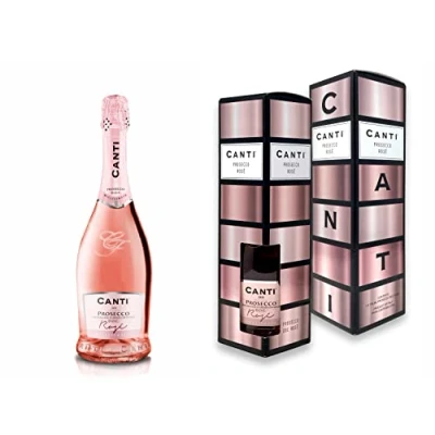 Abbildung von Canti Prosecco D.O.C. Millesimato, Rosé sekt extra Trocken 11%, wein Geschenkpackung, italienische Glera und Pinot Noir Rebsorten aus Veneto, frischer süßer Geschmack, 1x750 ml