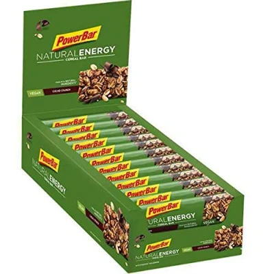 Abbildung von Powerbar Natural Energy Cereal Cacao Crunch 24x40g Veganer Kohlenhydrat Energie Riegel + Magnesium