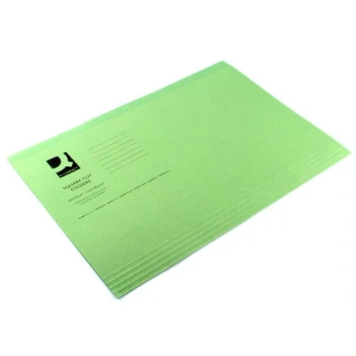 Abbildung von Q CONNECT Aktendeckel, sehr leicht, 180 g/m², Foolscap Format 100 grün