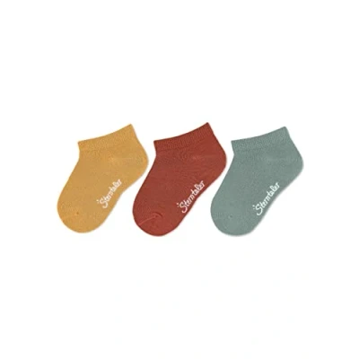Abbildung von Sterntaler Baby Unisex Socken Sneaker Söckchen 3er Pack Bambus Baby, Babysöckchen aus Bambuszellstoff gelb, 18