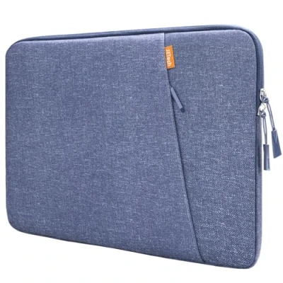 Abbildung von JETech Laptoptasche Hülle für 13,3 Zoll MacBook Air/Pro, 14 Pro 2021 M1, 13 13,6 Notebook, Wasserdicht Laptophülle Stoßfest Laptop Sleeve mit Zubehörtasche (Lila)