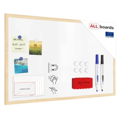 Abbildung von ALLboards Magnettafel Whiteboard Holzrahmen Wandtafel Schreibtafel
