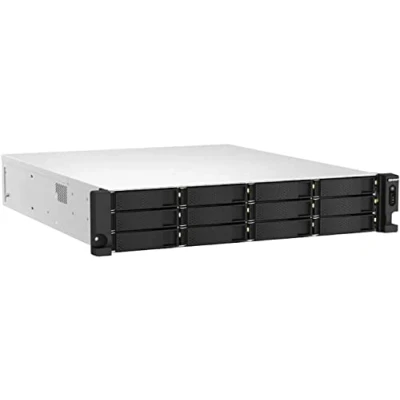 Abbildung von QNAP TS h1887XU RP, NAS, Rack (2U), Intel Xeon E, E 2334, Schwarz, Weiß