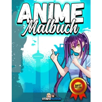Abbildung von Anime Malbuch: Manga Merchandise Zum selber Ausmalen Für Erwachsene, Kinder und Jugendliche Kawaii Zeichnen colorieren lernen Ausmalbuch