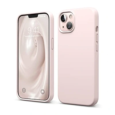 Abbildung von elago Liquid Silikon Hülle kompatibel mit iPhone 13 (6,1 Zoll), hochwertiges Silikon, Rundumschutz für Handy: 3 Lagen Struktur, Mikrofaserfutter