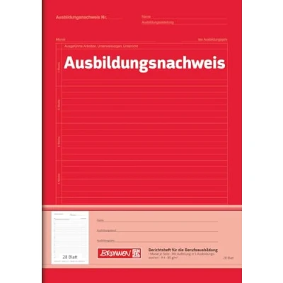Abbildung von Brunnen 1042574 Berichtsheft Ausbildung / Ausbildungsnachweisheft (A4, 28 Blatt, 1 Monat je Seite)