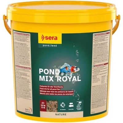 Abbildung von sera Pond Mix Royal, Teichfische, Trockenfischfutter, Mix, Groß, Medium, Klein, 3,5 kg, 21 l