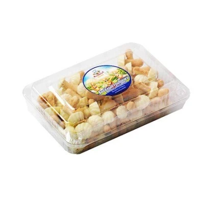 Abbildung von Gribochki Kleingebäck in weisser Schokolade 250g Grundpreis(1,08/100g)