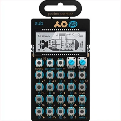Abbildung von Teenage Engineering PO 14 Sub Deep Bass Line Synthesizer Pocket Operator (16 Step Sequenzer, Micro Drum Machine, 16 Effekte, Lautsprecher, In/Out, LCD Display)