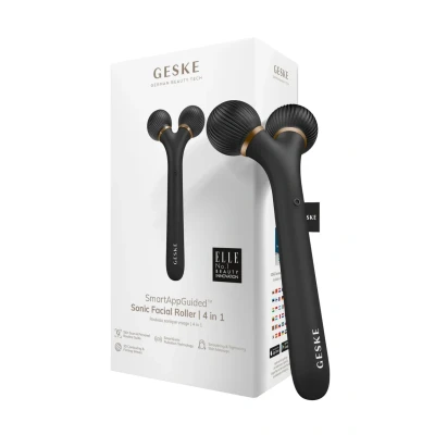 Abbildung von Geske SMARTAPPGUIDED Sonic Facial Roller 4 IN 1 Gesichtspflege Zubehör, Größe: One Size, Gray