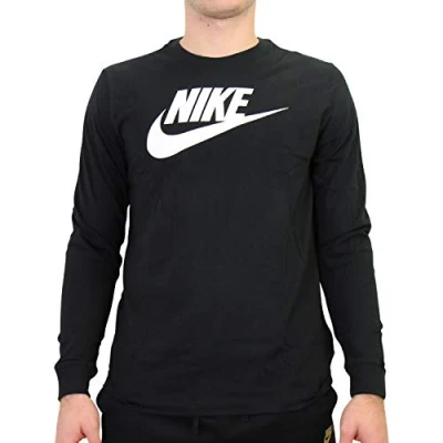 Abbildung von NIKE Men&#039;s Sportswear Sweatshirt, Schwarz Weiss, L/T