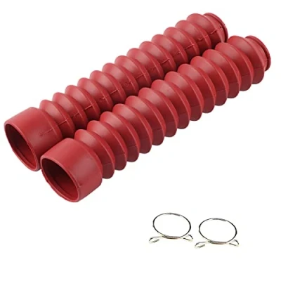 Abbildung von 205x42mm gabelschutz faltenbalg Motorrad faltenbälge Gabel Gummi Staubschutz, Gabelabdeckung Gamaschen Gators Stiefel Schock Dämpfung Staubschutz(Red)