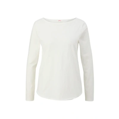 Abbildung von s.Oliver Ubootausschnitt Langarmshirt, Damen, Größe: 44, Ecru