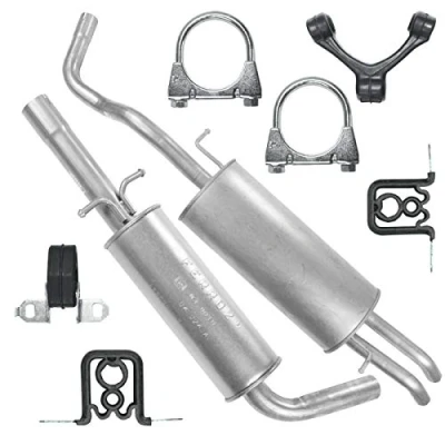 Abbildung von Auspuffanlage Schalldämpferset Auspuff für Toledo 2 II 1M Octavia I 1 1U New Beetle 9C Bora Golf 4 IV Kombi Variant