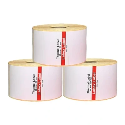 Abbildung von Labex label Thermo Etiketten 50x50 mm Zebra auf rolle; 2.250 stück Thermodirekt 3 Rolle ; Barcode/Adresse