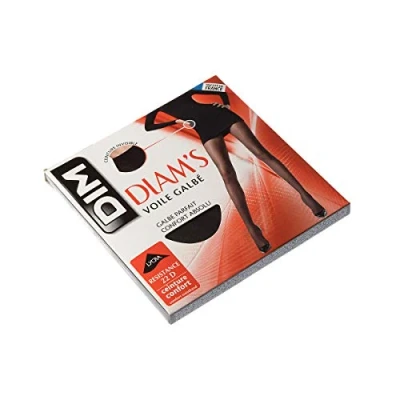 Abbildung von DIM Strumpfhosen Diam&#039;s Voile Galbe 22 Den Schwarz Small Damen