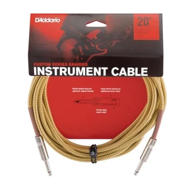 Abbildung von D&#039;Addario Custom Series Instrumentenkabel mit Flechtschirm, Tweed, 6 m