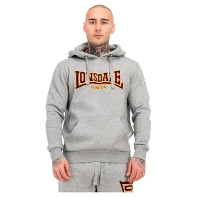 Abbildung von Lonsdale Herren Hooded Classic Ll002 Kapuzenpullover, Marl Grey, XXL