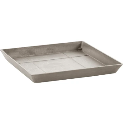 Abbildung von Ecopots saucer square 28 cm taupe