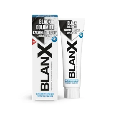 Abbildung von BLANX Black Dolomite, aufhellende Zahnpasta mit Aktivkohle, 75 ml