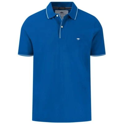 Abbildung von Fynch Hatton Kurzarm Poloshirt, Herren, Größe: XXL, Strong blue