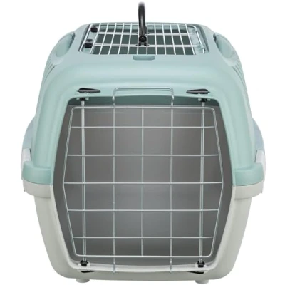 Abbildung von TRIXIE Tiertransportbox Transportbox Capri 3 Open Top hellgrau/salbei für Katzen