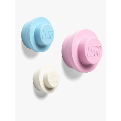 Abbildung von LEGO Wandhaken 3er Pack, Blau/Rosa/Weiß
