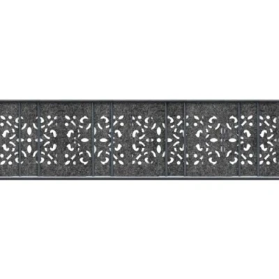 Abbildung von Sichtschutzstreifen Design Vlies Ornament für Doppelstabmatten Anthrazit 2,6m