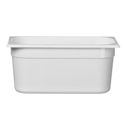 Abbildung von HENDI GN Behälter 1/3 weiß 150 mm Füllmenge: 5,7 l Polycarbonat Kunststoff 40 bis +110 C, Gastronormbehälter