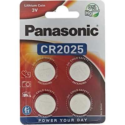 Abbildung von Panasonic CR2025 Lithium Knopfbatterie, 3 V, 4 Stück