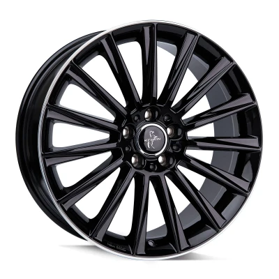 Abbildung von KESKIN 5 loch 20Zoll 112mm Alufelge KT18 Turbo hyper silber schwarz Horn poliert KT188520511242BLP Felge