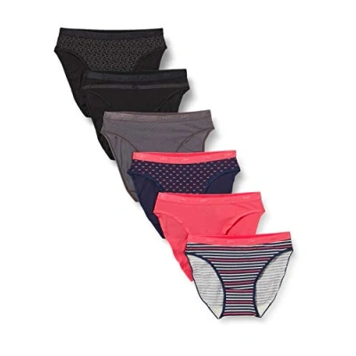 Abbildung von Dim Slip Les Pockets Baumwolle Stretch Multipack Damen x6, Multicolor, S