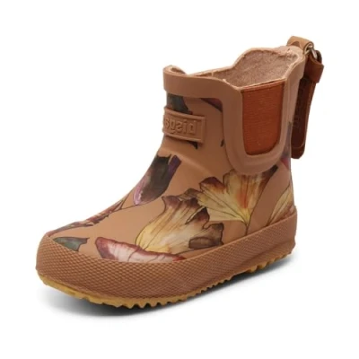 Abbildung von Bisgaard Unisex Kinder Baby Rubber Rain Boot, Camel Flowers, 26 EU