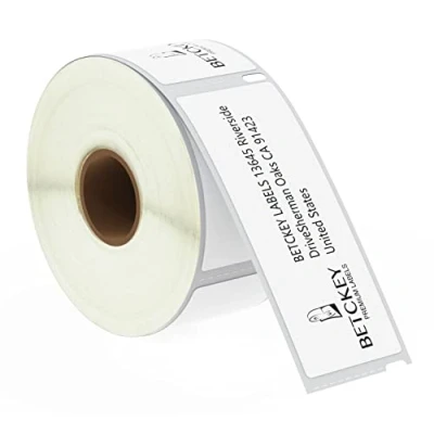 Abbildung von BETCKEY 1 Rolle 99012 Selbstklebende Etiketten Kompatibel mit DYMO S0722400, 36mm x 89mm, 260 Adressetiketten (Groß) für LabelWriter 450, 4XL NICHT passend 550 oder 5XL