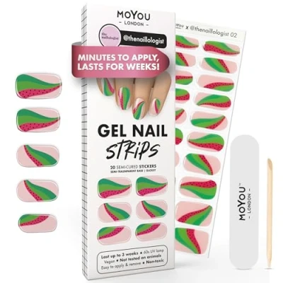 Abbildung von MOYOU LONDON Halbgehärtete UV Gel Strips 20 Stück Nagelfolien Härtend für Maniküre in Salonqualität thenaillologist 02