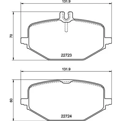 Abbildung von BREMBO P 50 161 Bremsbelagsatz für Verschleißwarnanzeiger vorbereitet mit Anti Quietsch Blech, Bremssattelschrauben Zubehör
