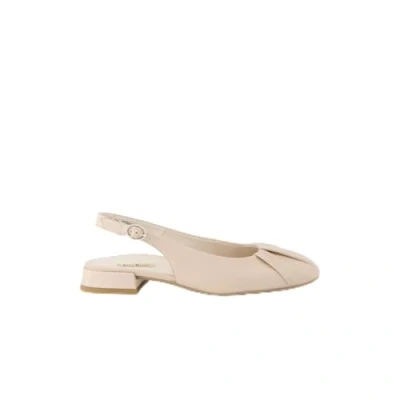 Abbildung von Paul Green Peeptoes &amp; Slingpumps 6142 007, Glattleder, Beige, Damen EU 7/40,5