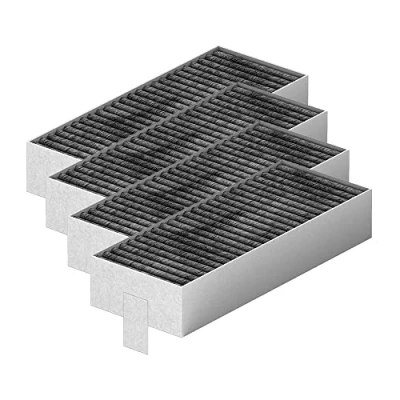 Abbildung von AllSpares CleanAir Umluftersatzfilter (4 St.) für Dunstabzugshauben geeignet Bosch 17004811 HEZ9VRUD0, Siemens 17004796 HZ9VRCR0, Neff 17004806 Z821VR0, Gaggenau CA282111 192x75x35mm