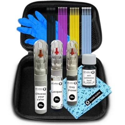 Abbildung von SD COLORS Grigio Quarzo 695A Ausbesserungslackstift Reparaturset, 20 ML, für Kratzer, Chips, Farbcode (Lack, Grundierung, Lack)